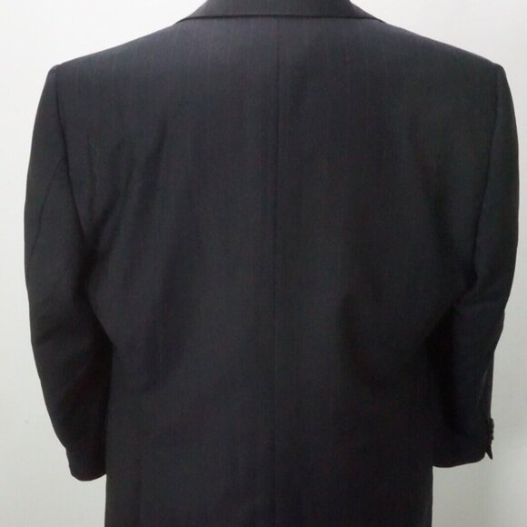 Ermenegildo Zegna Trofeo Navy Striped 100% Wool 2 Pc Suit Jacket Pants Sz 44S - Picture 6 of 13